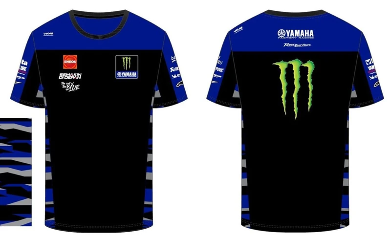 VR46 Yamaha Teamwear Replica 24 T-Shirt,Man,Black,S