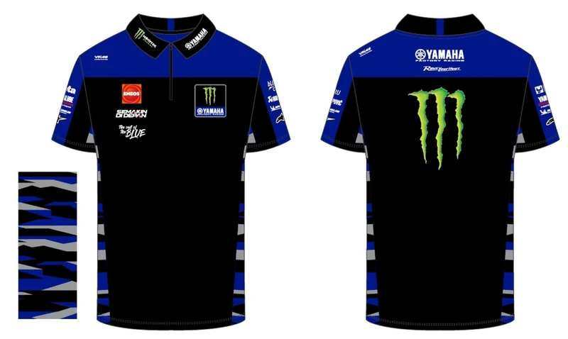VR46 Yamaha Teamwear Replica 24 Polo,Man,Black,XXXL