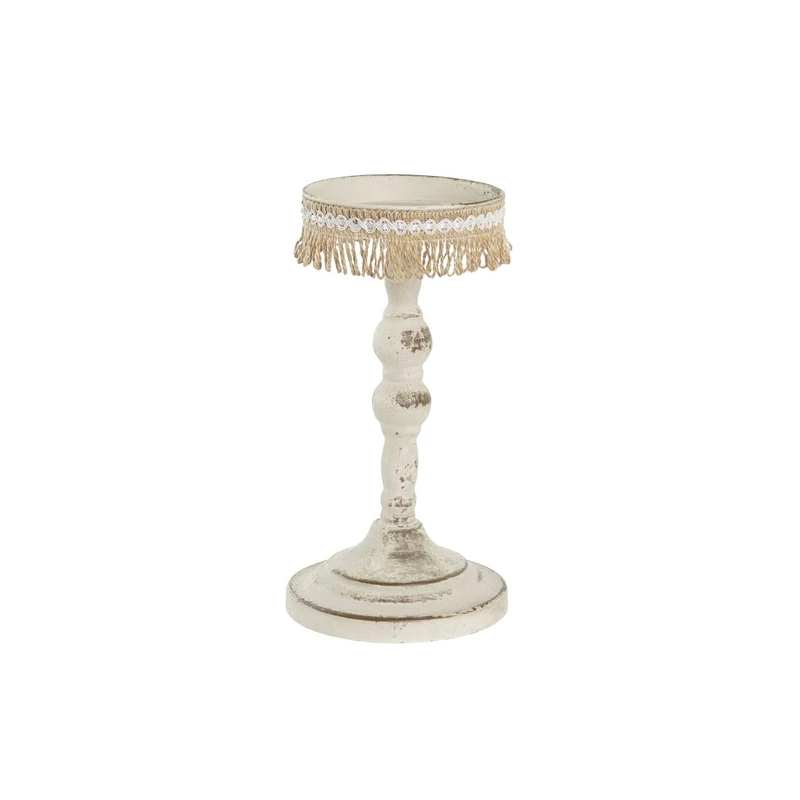Metal Cake Holder 13 x 13 x 25 cm White