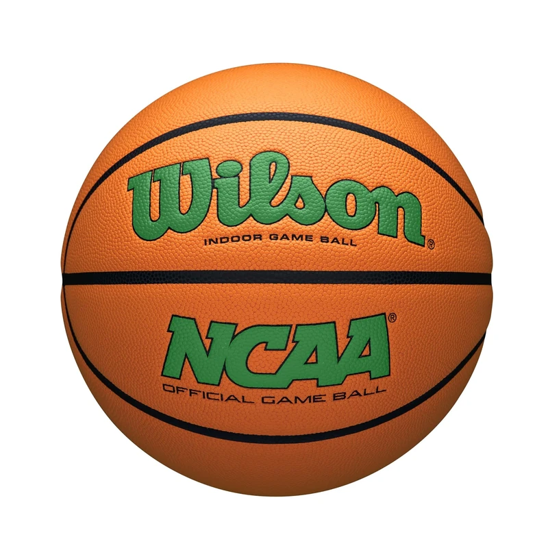 Wilson NCAA Evo NXT Official Indoor Game Basketball - Green/Orange, Size 6-28.5"