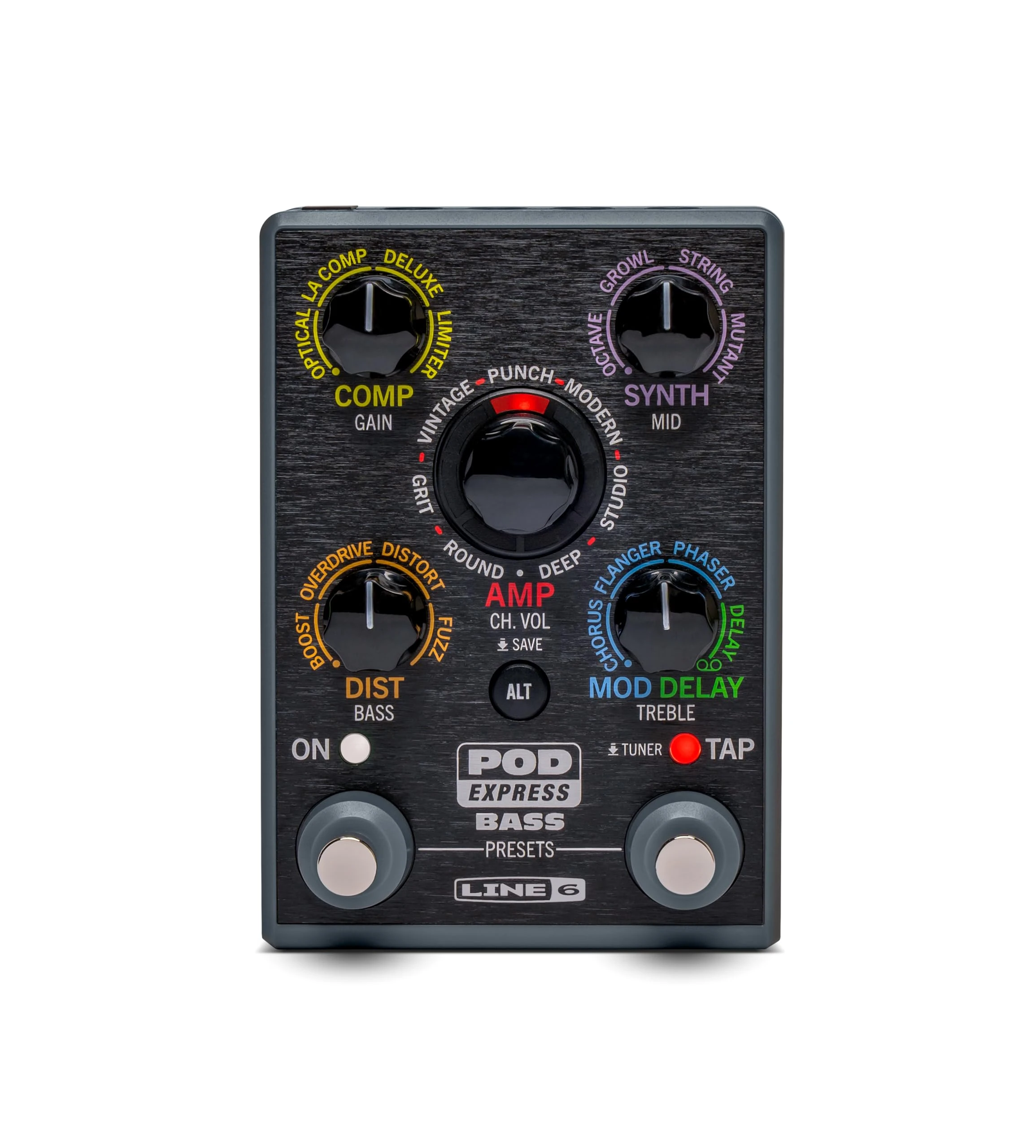 Line 6 POD Express Bass Amp & Effects Processor with 7 Amp Models, 16 Effect Models, 21 Presets and Simple Controls, Ultra-Portable Lightweight Design