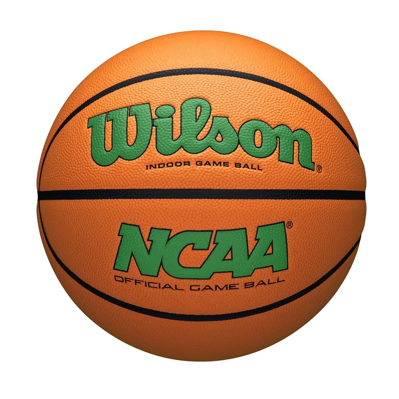 Wilson NCAA Evo NXT Official Indoor Game Basketball - Green/Orange, Size 7-29.5"