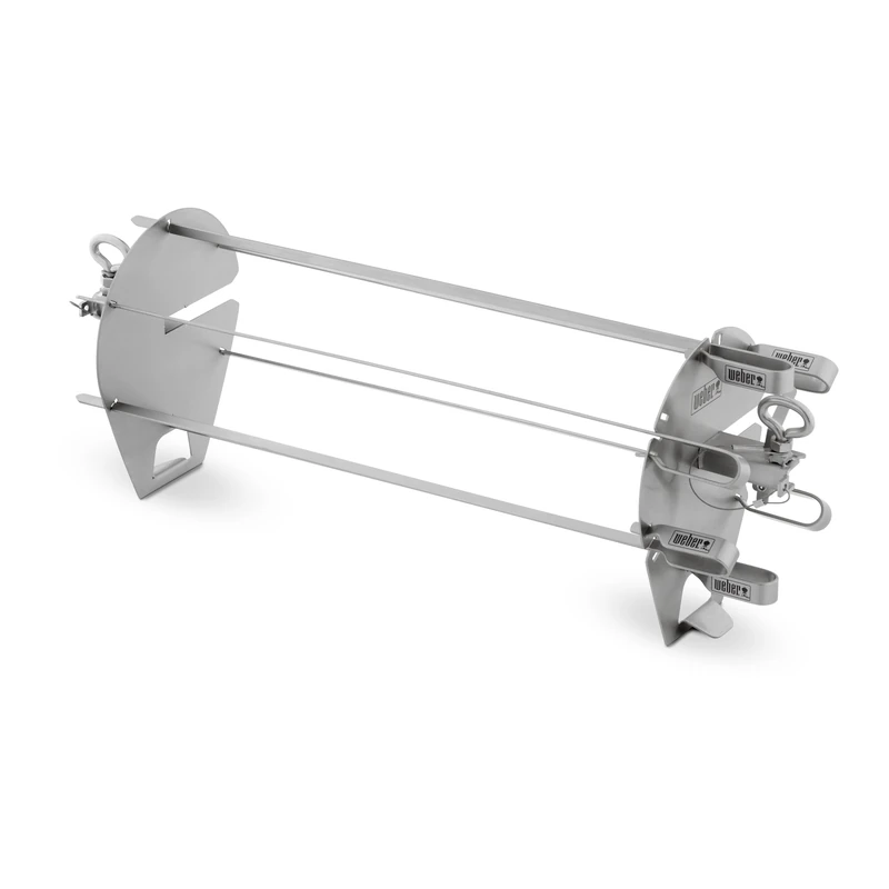 Weber CRAFTED Rotisserie Skewer Set – 6 Stainless Steel Skewers, 40cm Long, Dishwasher Safe - Silver (7685) - Image 1