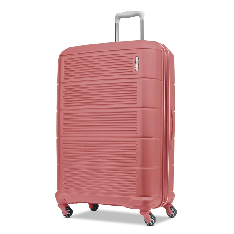American Tourister Stratum 2.0 Expandable Hardside Luggage with Spinner Wheels, Soft Coral, 20-Inch Carry-On, Stratum 2.0 Expandable Hardside Luggage with Spinner Wheels - Image 1