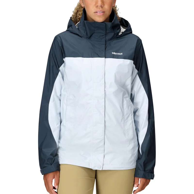 MARMOT Women's Precip Eco Lightweight & Waterproof Rain Jacket, Thunderhead/Vapor-Latest Collection, M