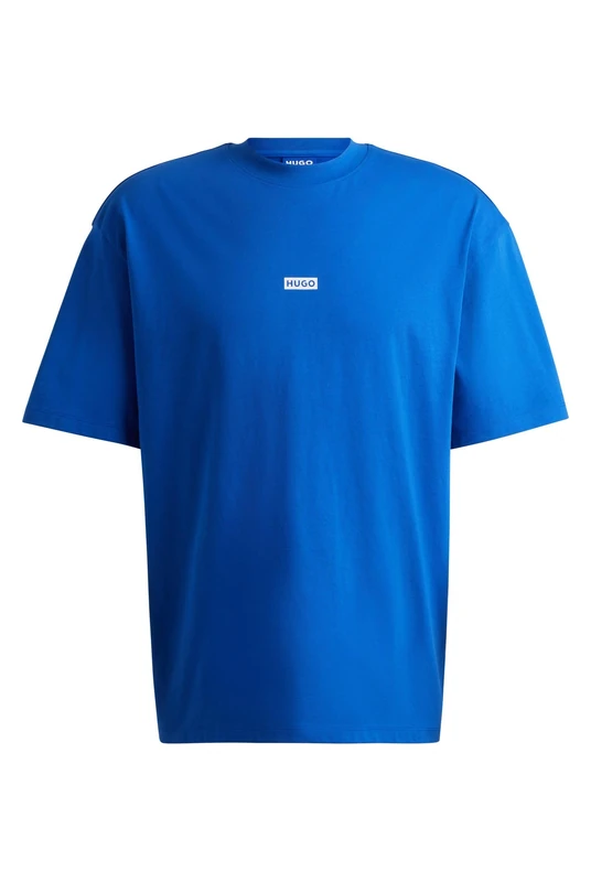HUGO Mens Nalono Logo-Print T-Shirt in Cotton Jersey