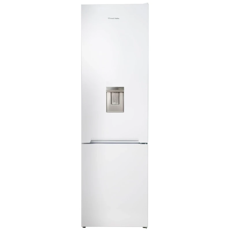 Russell Hobbs Fridge Freezer Freestanding Frost Free with Water Dispener Reversible Door, Adjustable Thermostat & Feet, 70/30 279L, 180cm High, LED Light, 2 Year Guarantee White RH180FFFF551E1WWD