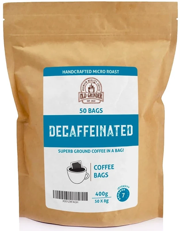 Old Grinder - 50 Coffee Bags | Decaffeinated | Light Roast