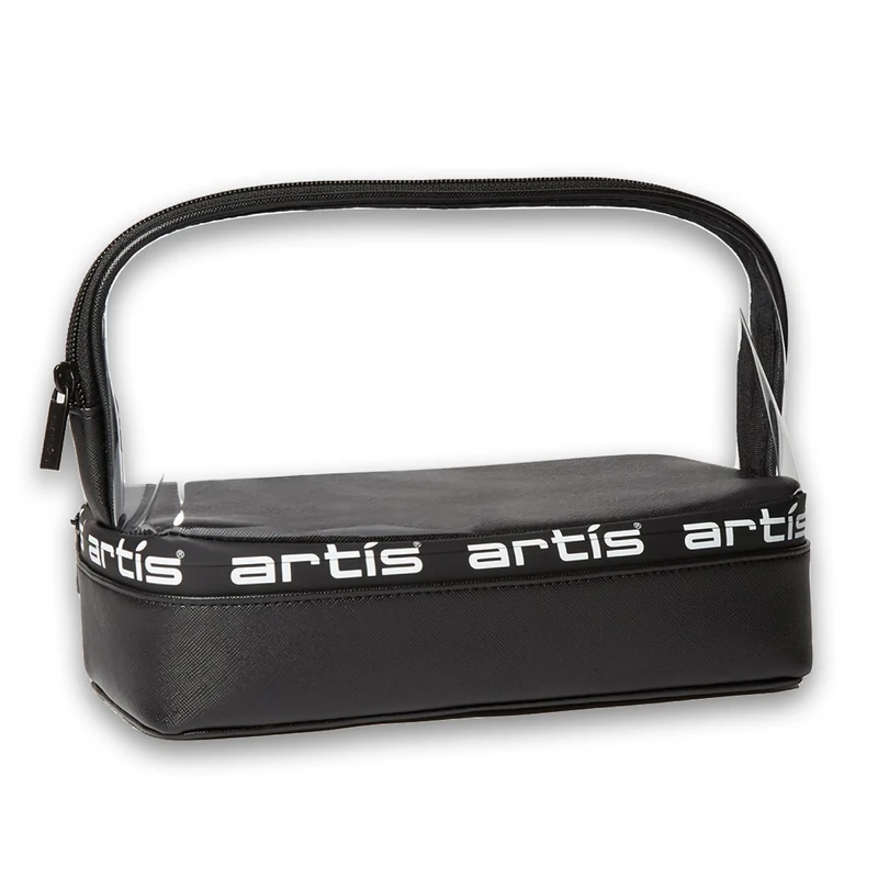 Artis Double Decker Brush Travel Case Large - Luxury Cosmetic Bag with Transparent Compartment - Travel Bag - Stylish Bag for Cosmetics - Black - 1 pc - Image 1