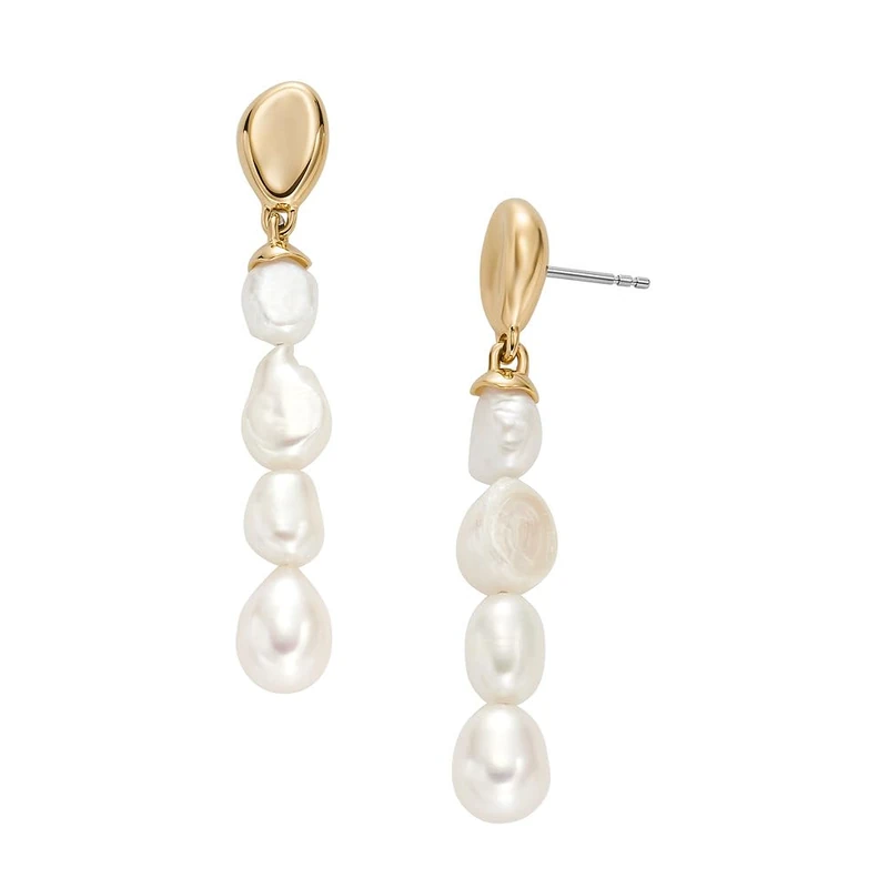 Skagen Women's Agnethe Pearl White Freshwater Pearl Drop Earrings, SKJ1827710