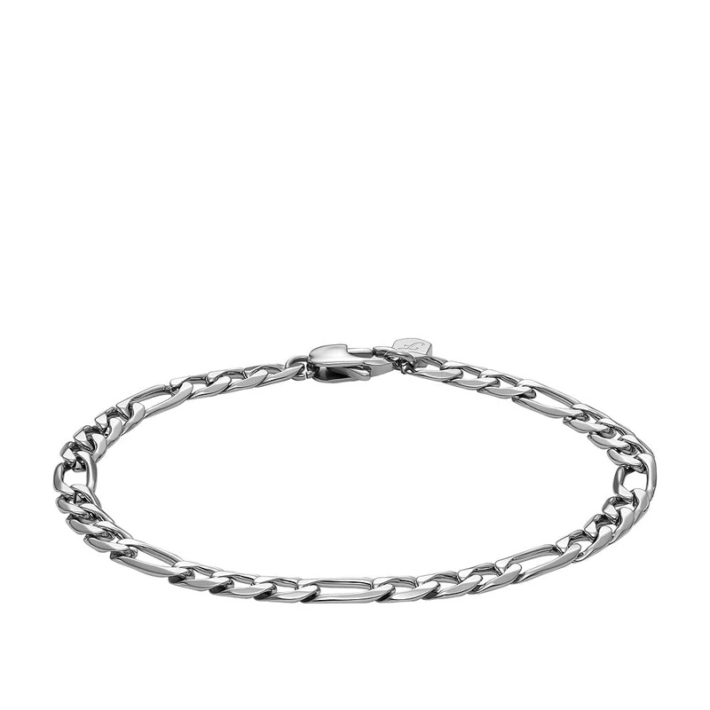 Fossil Unisex All Stacked Up Stainless Steel Chain Bracelet, JF04723040