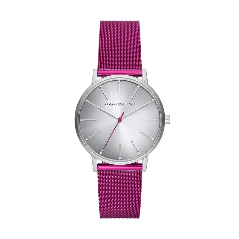 Armani Exchange Watch for Women, Quartz Movement and 36mm Case Size with Stainless Steel, Leather or Silicone Strap