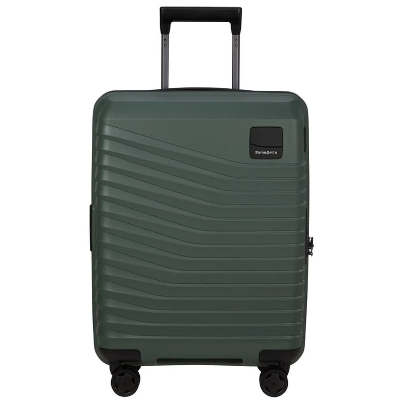 Samsonite Intuo - Spinner S, Expandable Hand Luggage, 55 cm, 39/45 L, Green (Olive Green)