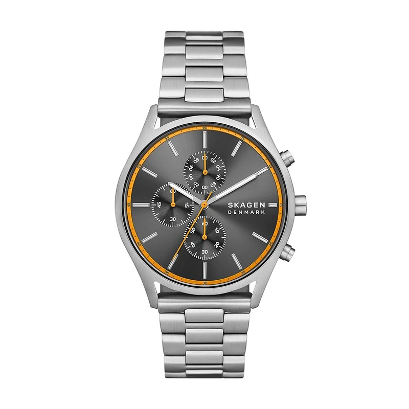 SKAGEN Holst Watch for Men, Quartz Chronograph Movement with Stainless Steel or Leather Strap