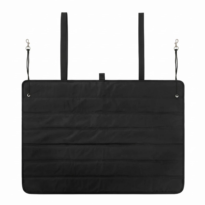 Tinideya Large Bumper Guard for Cars 41 x 25 Inches Rear Bumper Protector Foldable Universal SUV Trunk Mat for Preventing Scratches While Unloading and Loading, Black