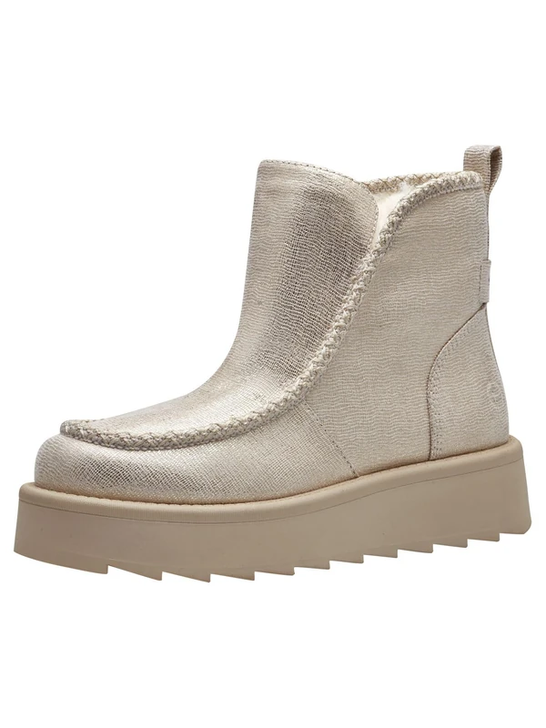 Tamaris Women's warm lining boots textile, Light gold, 5 UK