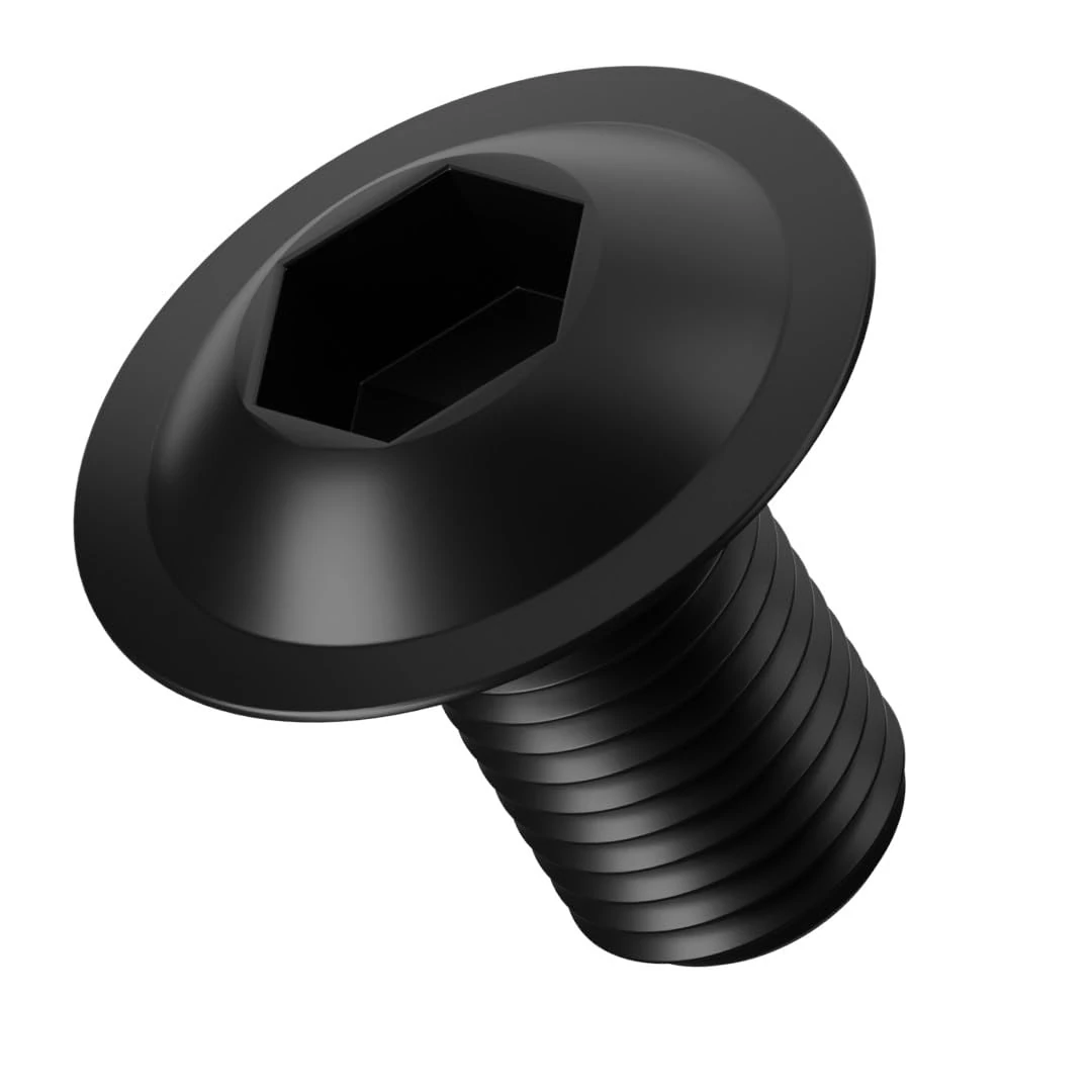 M5 (5mm x 40mm) Black Zinc Flake 10.9 Flanged Button Head Screws Allen Socket Bolts Screws (Pack of 20) M14ABC