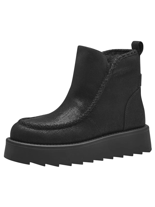 Tamaris Women's warm lining boots textile, Black Metallic, 6.5 UK