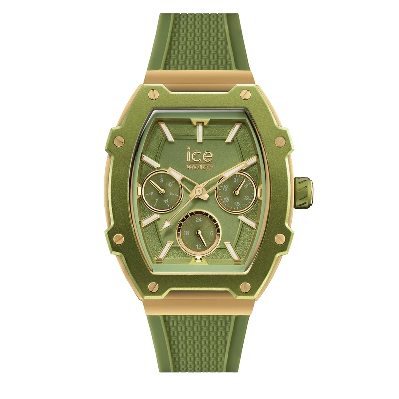 ICE-WATCH Women's Multi Dial Quartz Watch 022859, Green, Silicone Strap with Buckle, Forest Gold, 20mm Case, 50m Waterproof, 2-Year Warranty