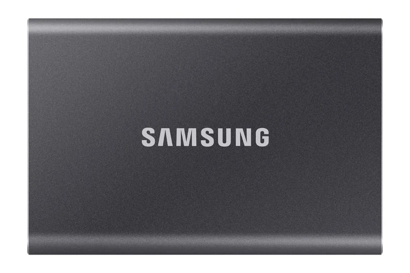 Samsung Portable SSD T7, 4 TB, USB 3.2 Gen.2, 1,050 MB/s read, 1,000 MB/s write, external hard drive for iPhone, Mac, PC, smartphone and game console, grey, MU-PC4T0T/WW