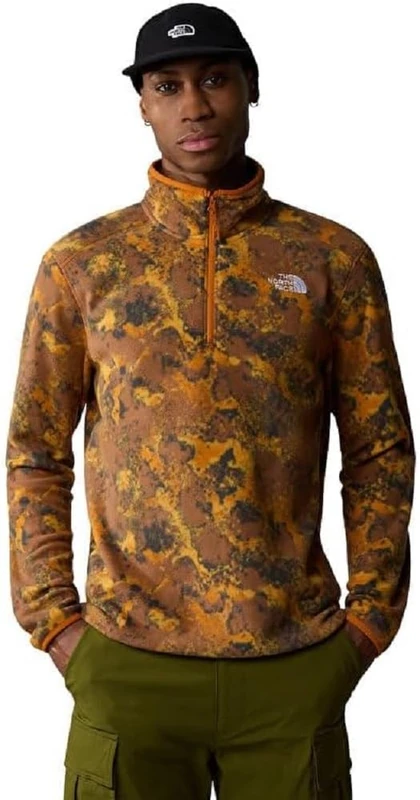 The North Face 100 Glacier Sweatshirt Adriatic Blue Moss Camo Print S