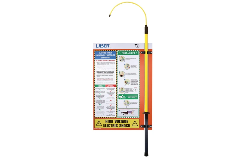 Laser 8968 EV First Aid Information Board c/w Insulated Rescue Pole