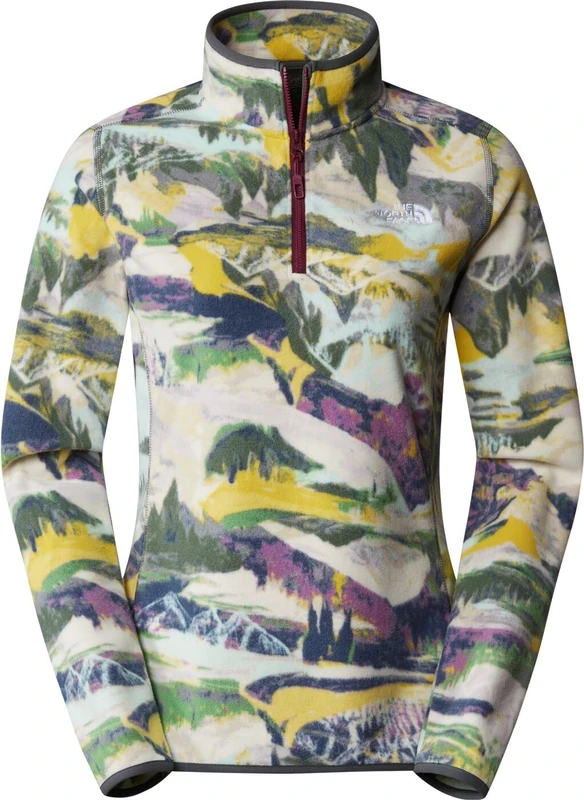 The North Face 100 Glacier Sweatshirt Astro Lime Ai Blossoms Print XL