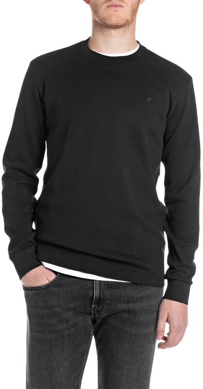 Replay Men's T-Shirt, 098 Black, S