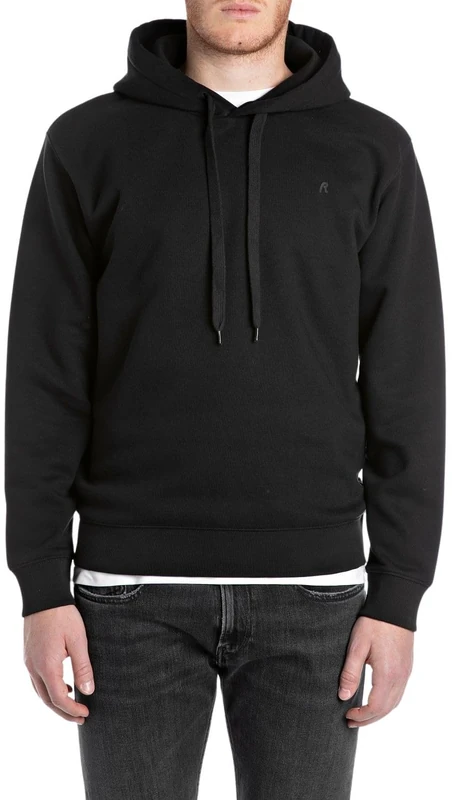 Replay Men's M3103 Hooded Sweatshirt, 098 Black, XS