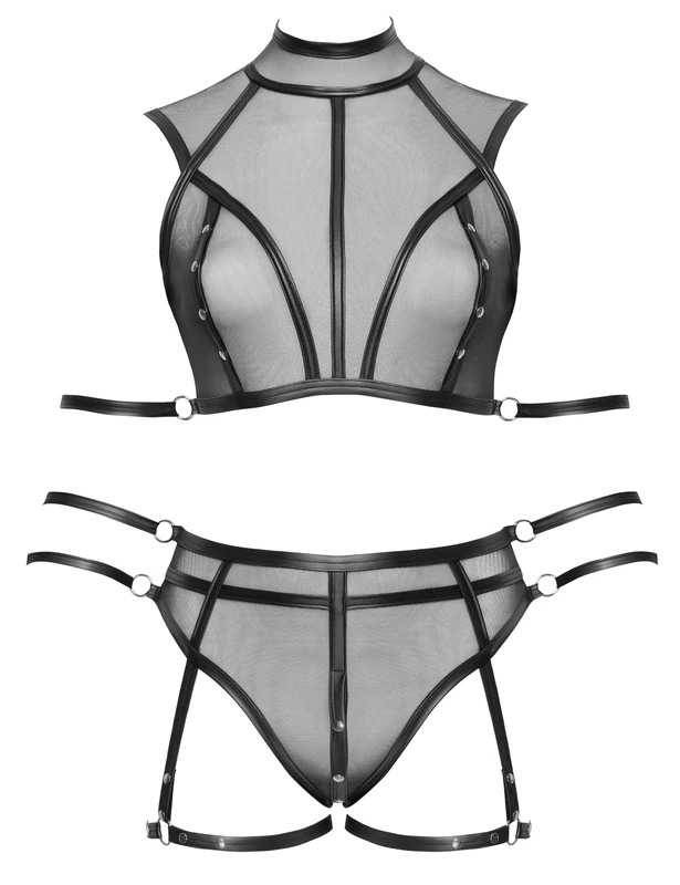 Cottelli Bondage Women's Top Set Black XXL