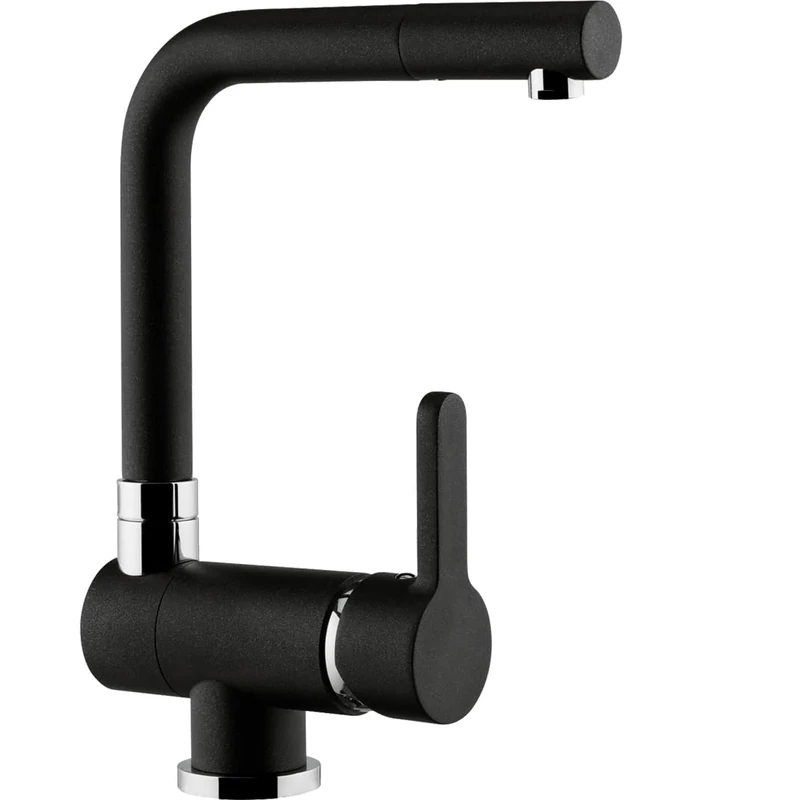 SCHOCK | Aquawindow Line Single-Lever Under Window Mixer, L-Shaped Single Handle Collapsible, Unidirectionally, Colour Black, h263