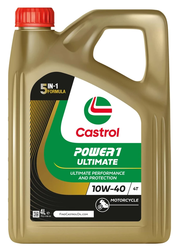 Castrol POWER1 ULTIMATE 4T 10W-40 Motorcycle Oil 4L, Gold