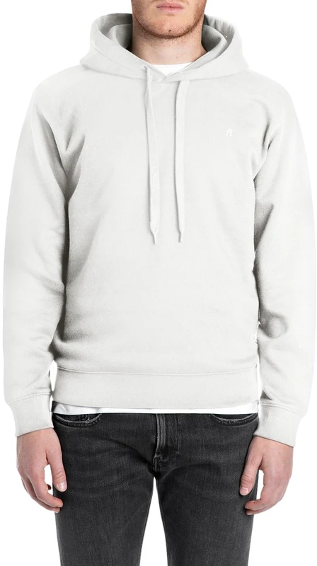 Replay Men's Hoodie, 011 Natural White, S