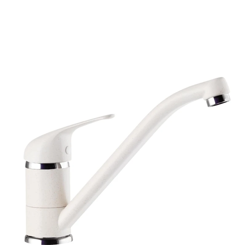 SCHOCK | Omega Single Lever Mixer with Swivel Spout, White, h140