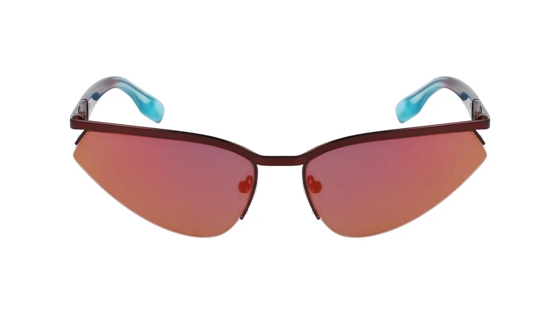 KARL LAGERFELD Unisex Adult Sunglasses KL352S - Burgundy with Solid Orange Mirror Lens