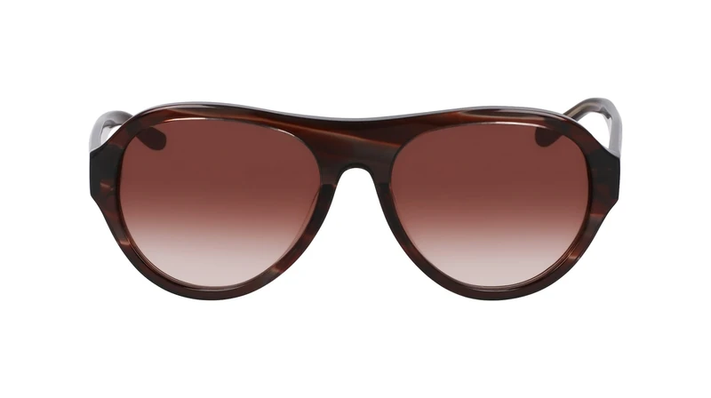 DONNA KARAN Women's Sunglasses DO514S - Cherrywood Horn with Double Gradient Brown Lens