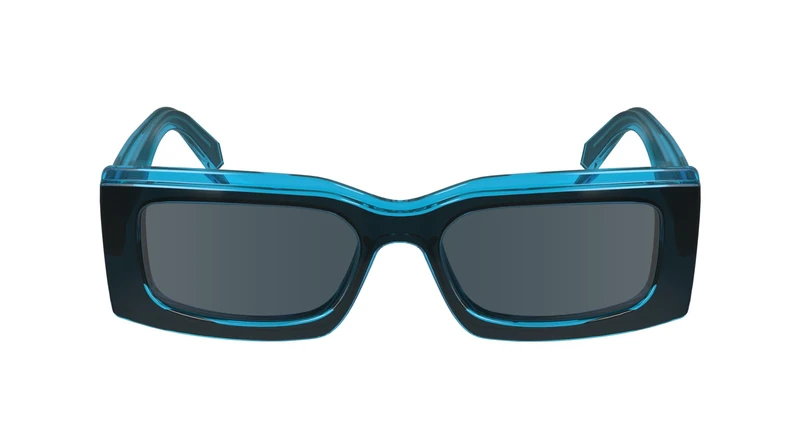 CALVIN KLEIN Jeans Unisex Adult Sunglasses CKJ24604S - Grey/Azure with Solid Grey Lens