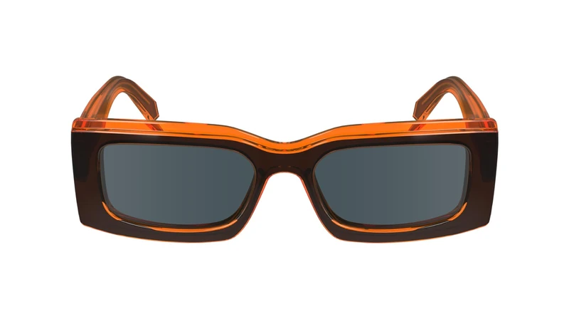 Calvin Klein Jeans Unisex Adult Sunglasses CKJ24604S - Grey/Orange with Solid Grey Lens