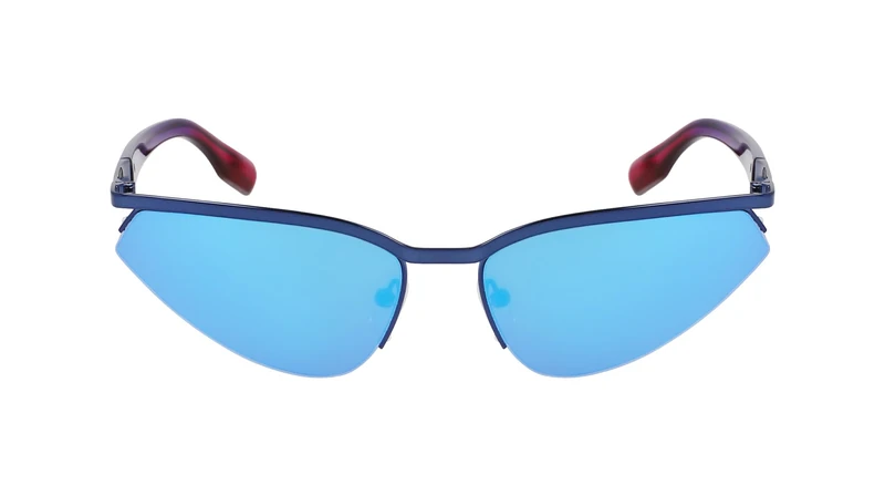 KARL LAGERFELD Unisex Adult Sunglasses KL352S - Dark Blue with Solid Blue Violet Mirror Lens