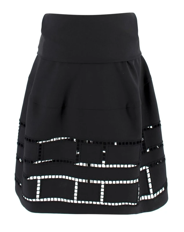 Marni Pre-Loved Black Cut-Out High Waist Skirt