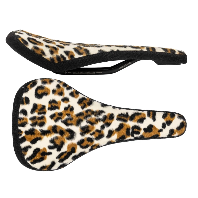 SDG Bel Air 3.0 Traditional Lux-Alloy Animal Saddle – Leopard Print, 260 x 140 mm – Trail, Enduro & All-Mountain MTB Seat with EVA Foam & Nylon Glass Base