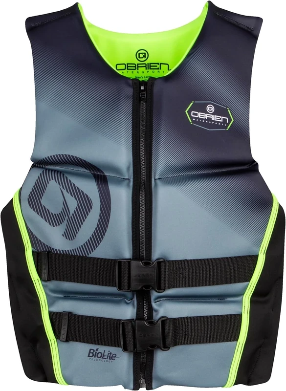 O'Brien Men's Flex V-Back Life Jacket - US Coast Guard Approved Level 70 Buoyancy - Water Sports Activity Including Boating, Paddle, Skiing, Surfing & Swimming