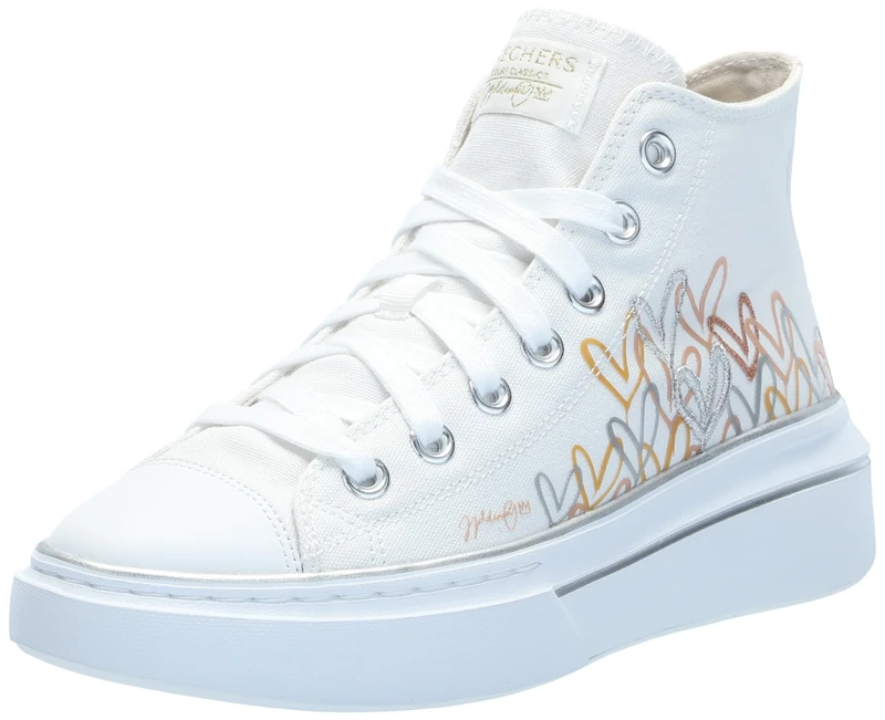 Skechers Women's Cordova Classic-Chic Love Sneaker, White/Multi, 6