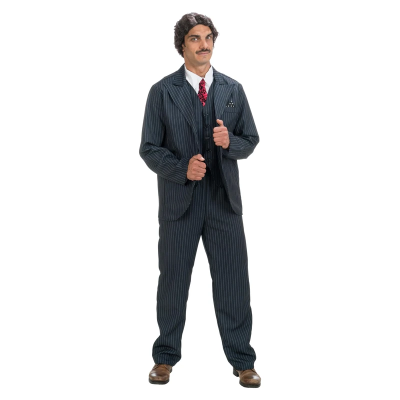 Chaks - Wednesday Suit Gomez Addams 4 Piece Adult Costume Outfit Halloween Carnival Black