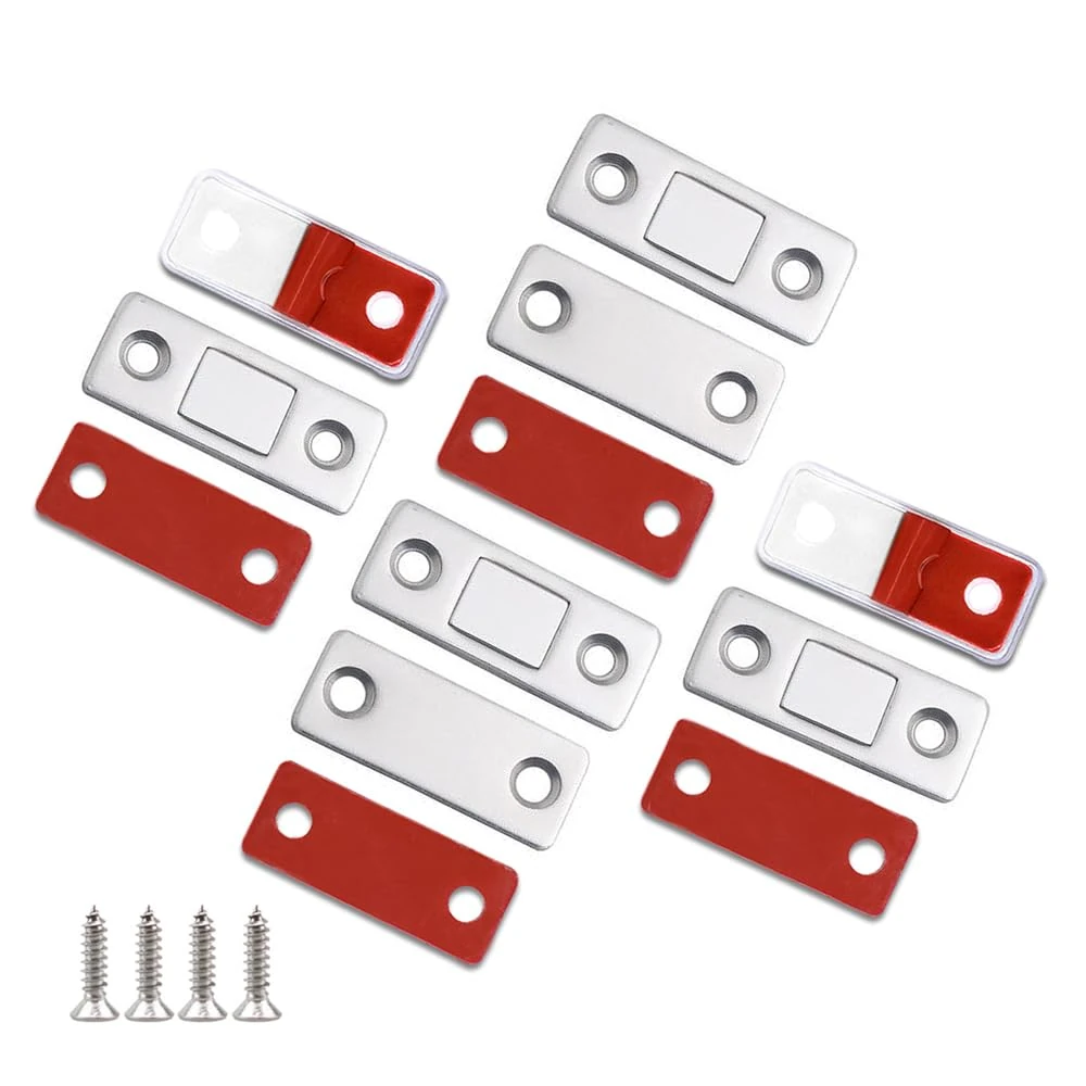 4 Pack Magnetic Door Catch, Lockimo Door Magnets for Cupboard Cabinet Magnet, Drawer Magnets Closure, Ultra Thin Self Adhesive Door Magnetic Furniture Closer