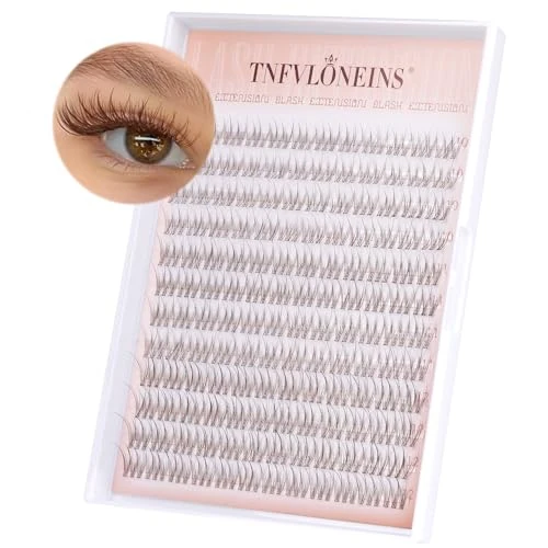 TNFVLONEINS Brown Eyelash Hangers Natural Cluster Eyelash Extensions Individual Eyelash Extensions 10-12mm Short Lashes Natural Look CC Curl DIY Eyelash Extension