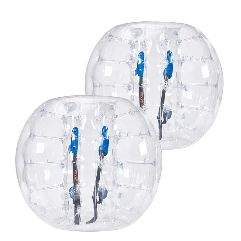 VEVOR Inflatable Bumper Balls 2-Pack, 4FT/1.2M Body Sumo Zorb Balls for Teen & Adult, 0.8mm Thick PVC Human Hamster Bubble for Outdoor Team Gaming Play, Bumper Bopper Toys for Garden, Yard, Park