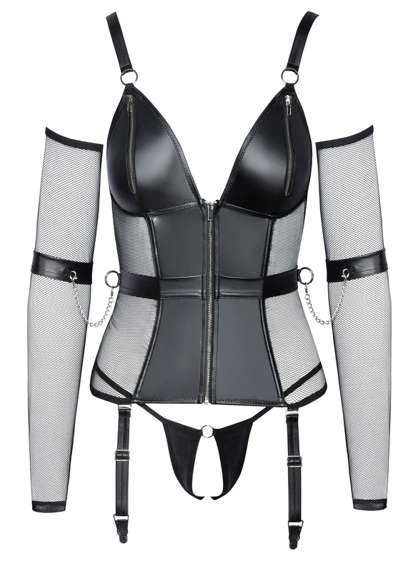 Cottelli Bondage Bondage Basque Set Black S