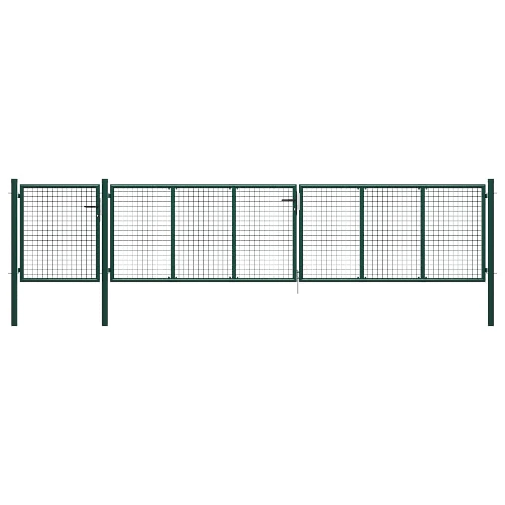 Rantry Garden Gate, Steel Fence Gate Heavy-Duty 500x100 cm, for Garden Driveway Patio Entryway