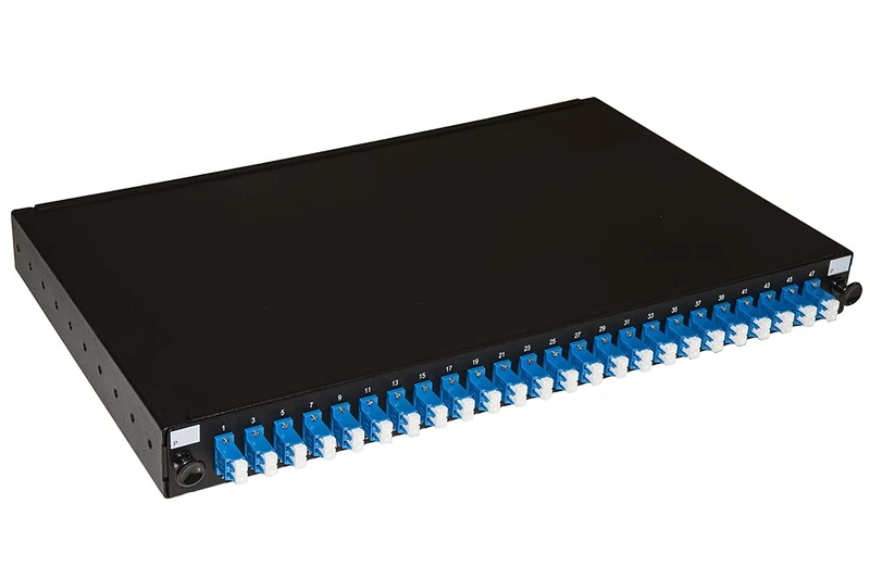 Connetto - 19" fiber optic panel with 24 adapters LC duplex singlemode depth '250 mm black